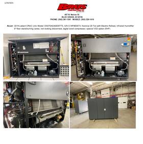 Ds070ada0ei077s Liebert 2014 Crac Unit Model S/n C14f8e0073 Nominal 20 Ton W