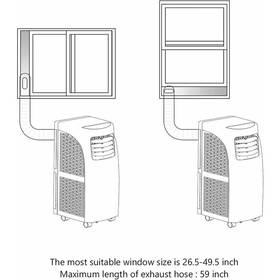 Pemberly Row Pr-4753-2390394 8000 Btu Air Conditioner And Dehumidifier Remote With Window Kit White