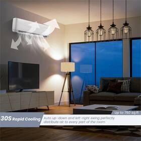 Pemberly Row Pr-4753-2835809 12000 Btu Mini Split Air Conditioner And Heater Ductless White
