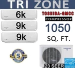 24000 Btu Tri Zone Mini Split Air Conditioner / Heat Pump : 6000 + 9000. Fixed Price $2062.36.