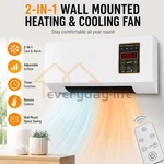 1800W Wall Mounted Heater & Fan, 2-IN-1 Ac-style Space With Remote Quiet. Fixed Price $41.99.