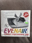 Evenair JR-2 Comfort Improvement Unit All Season Hvac Duct Booster Fan New. Fixed Price $44.97.