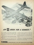 Original 1943 Vintage Print Ad: An Book For Bomber "york Refrigeration & Ac. Fixed Price $16.95.