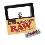 One Raw Rolling Papers Glass Turbo - 10MM Limited Premium Crafted Tips. Fixed Price $11.99.
