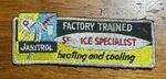 Vintage Janitrol Fatcory Trained Specialist Heating & Cooling Employee Arm Patch. Fixed Price $8.25.