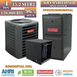 Goodman 4 Ton 15.2 SEER2 120K Btu 96% Afue Gas/electric Horizontal Split System. Fixed Price $6947.00.