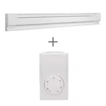 72 In. 240/208-VOLT 1,500/1,125-WATT Electric Baseboard Heater White With Wal. Fixed Price $137.72.