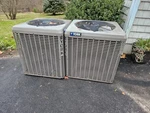 York 3.5 Ton 17 Seer Central Air Conditioners (two Units) - YCG42B21SA. Fixed Price $1000.00.