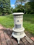 Vtg Perfection Smokeless Kerosene Heater, Refurbished/no Burner - Cream W/ Ivy. Fixed Price $99.00.