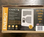 New Cadet Energy Plus Wall Heater Complete Unit With Built-in Digital Thermostat. Fixed Price $198.88.