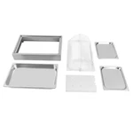 Stainless Steel Food Serving Display Tray With Clear Lid And Ice Box. Fixed Price $92.87.