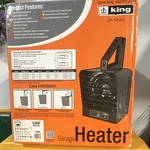 King GH2440TB Garage Heater 5000W 240V Spiral Steel Fin Wall/ceiling Adjustable. Fixed Price $500.00.