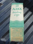 Vintage Ajax 125 Paper Drinking Cup Dispenser Refill Office Garage Water Cooler. Fixed Price $15.00.