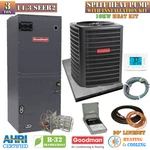 Goodman R32 Ton Heat Pump & Air Handler System 14.3 SEER2 + Install Kit. Fixed Price $5001.00.