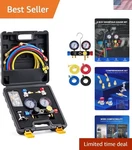 Ultimate Way Ac Gauge Set For R410A, R134A & R22 With 5FT Hoses Adapters. Fixed Price $118.92.