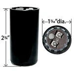 124-149 Uf/mfd 165 Vac Start Capacitor Replaces Ngm 61B1D160124NCNG 11931. Fixed Price $11.95.