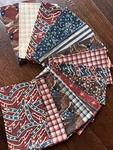 Windham American Heritage- 14 Fat Eighths Patriotic Cotton Fabric Vtg. Fixed Price $28.00.