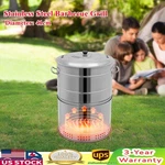 Large Portable Charcoal Grills, Stainless Steel Bbq Barrel, Barbecue. Fixed Price $108.85.