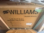 Williams 50K Btu Natural Gas Room Heater Model Number 5001522A--NEW Open Box. Fixed Price $810.00.