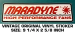 Maradyne High Performance Fans Vintage Original Vinyl Decal Sticker - Racing. Fixed Price $6.51.