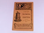 Early & Co. Hot Water Heater Sales Catalog Fuller Warren Troy New York. Fixed Price $21.95.