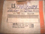 Berko Electric Sill Heater LS314-1024 1000W 240V. Fixed Price $100.00.