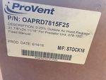 Provent OAPRD7815F25 0-25% Outside Air Hood Package 4 York Predator 3 12 Ton. Fixed Price $299.99.