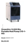 Oceanaire Model 20ACH1211 Heat Pump. Fixed Price $4000.00.