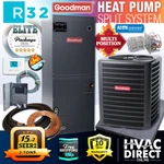 Goodman Ton 15.2 SEER2 Heat Pump Split System Central Air Conditioner Ac Kit. Fixed Price $3974.00.